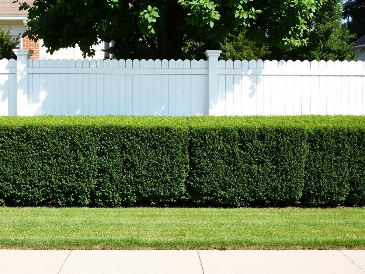 Freshly trimmed formal hedge, showing the standard we work towards